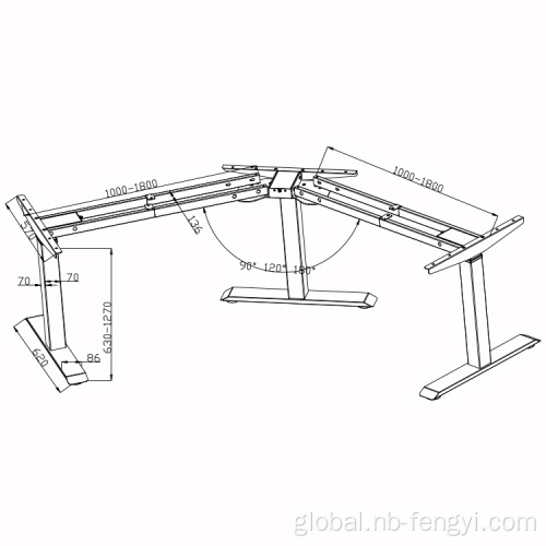 3 Leg Standing Desk 3 Motors Executive Height Adjustable Standing Desk Factory